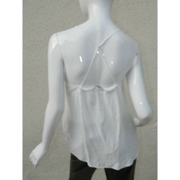Promod  Cami Tank Top White Cream Criss Cross Size 6 - Picture 7 of 10